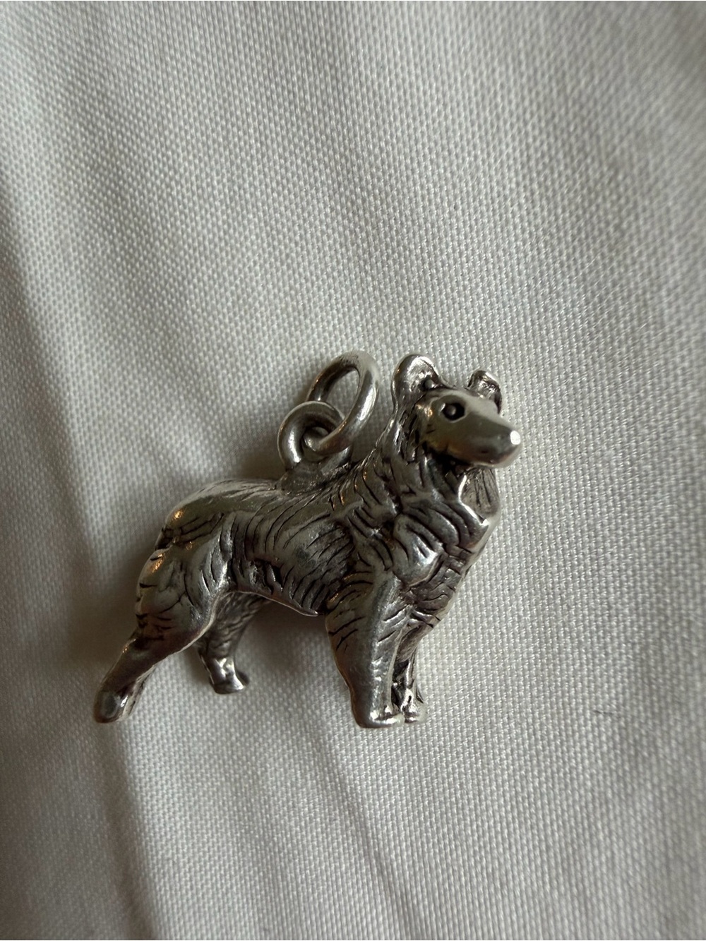 Sterling Silver Collie Dog Charm